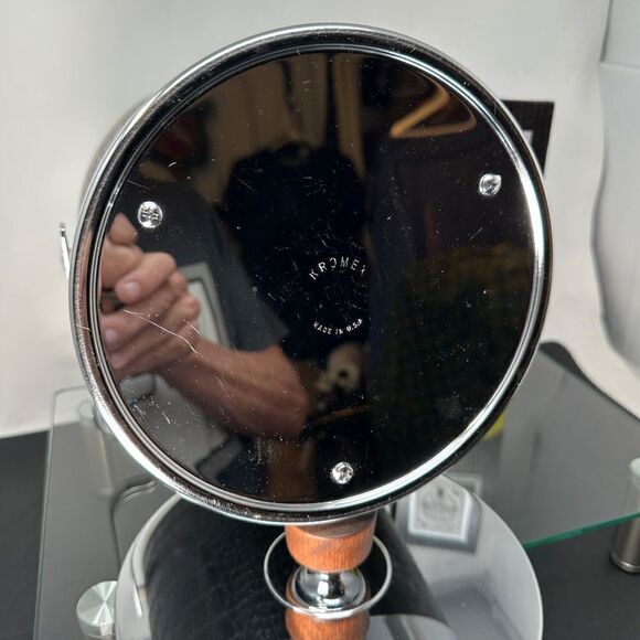 KROMEX® ICE BUCKET–CHROME/TEAK/BLACK – Mid-Century Modern - Picture 7 of 15